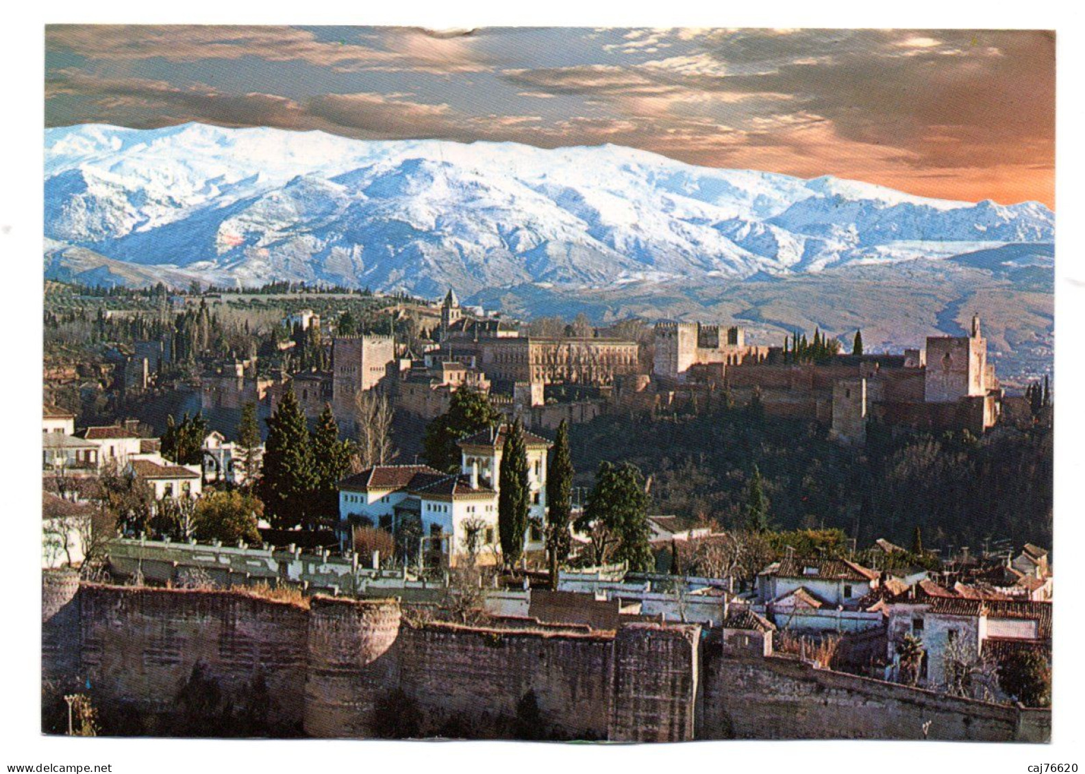 Granada , Vista General De La Alhambra Y Sierra Nevada - Granada