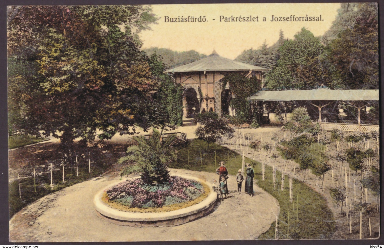 RO 999 - 23010 BUZIAS, Timis, Park, Romania - Old Postcard - Used - 1913 - Roemenië