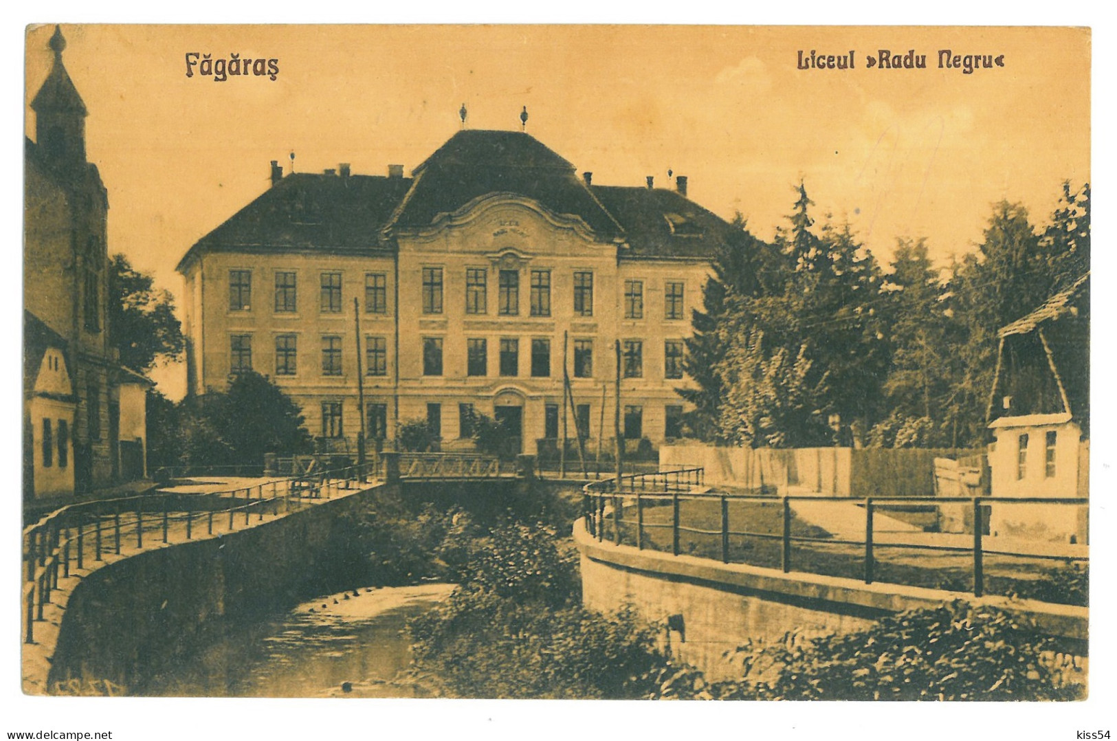RO 999 - 23535 FAGARAS, Brasov, Radu Negru High School, Romania - Old Postcard - Used - 1930 - Rumänien