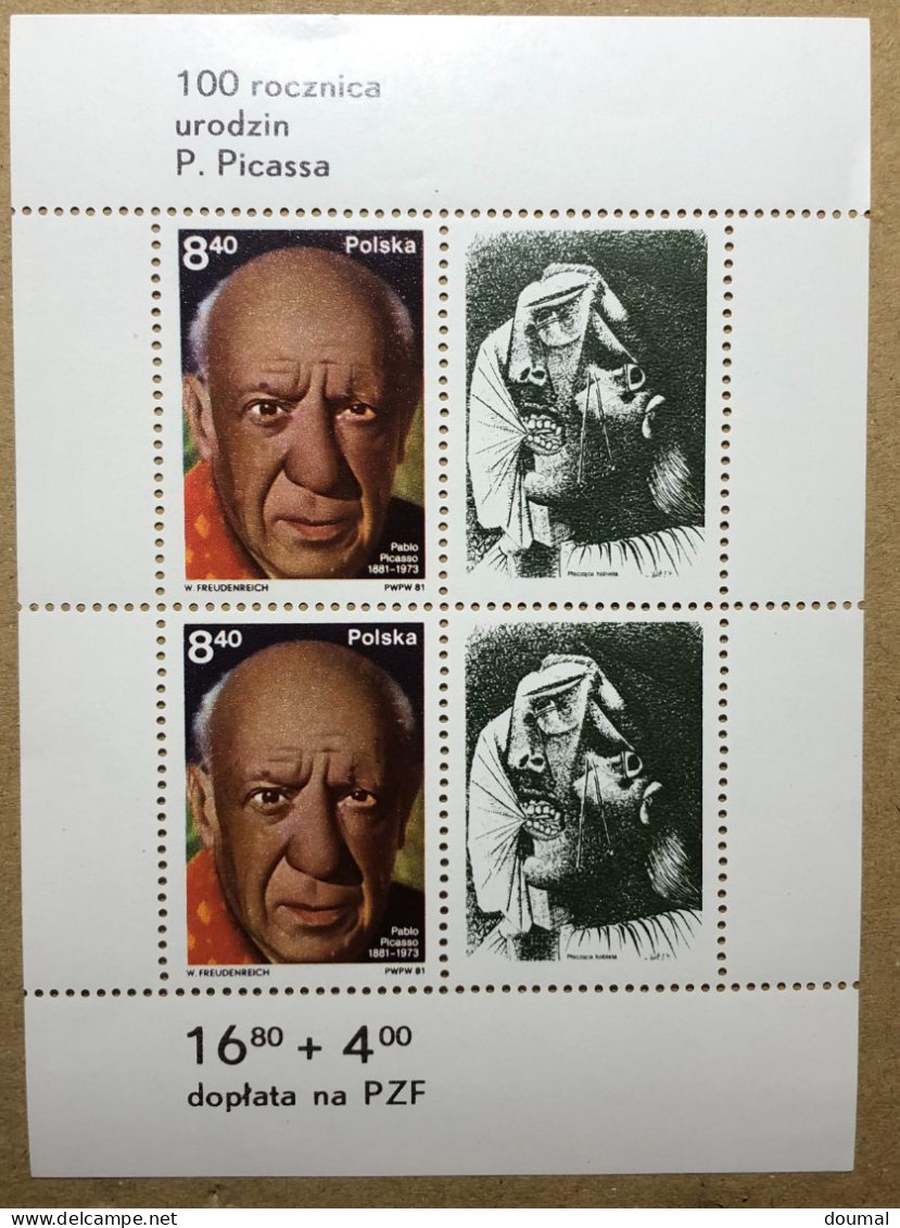 Pologne 1981 Sc 2432a Artiste Pablo Picasso Naissance Centenaire Timbre MS MNH - Nuevos