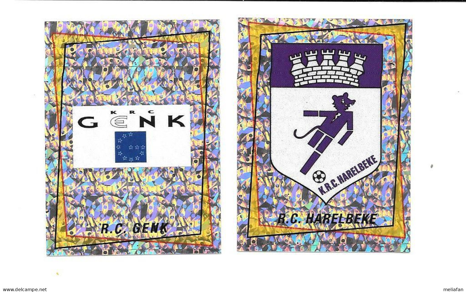 EK63 - PANINI FOOTBALL 97 - BADGES DES 18 EQUIPES DE 1ère DIVISION BELGE - CLUB BRUGGE - ANDERLECHT ... - Trading-Karten