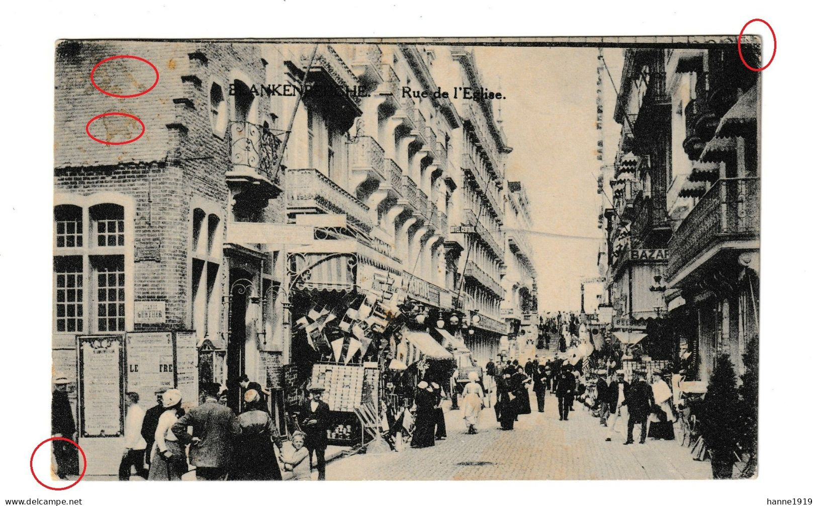 Blankenberge Rue De L' Eglise 1914 Blankenberghe Htje - Blankenberge