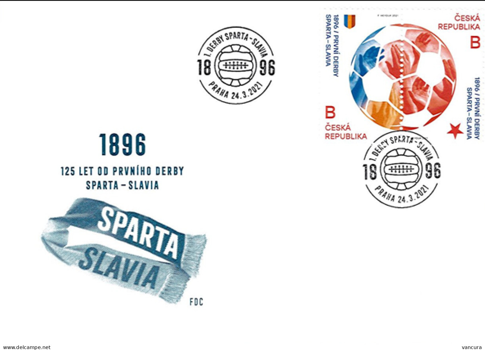 FDC 1113-4 Czech Republic The First Derby AC Sparta - SK Slavia 2021 - Neufs