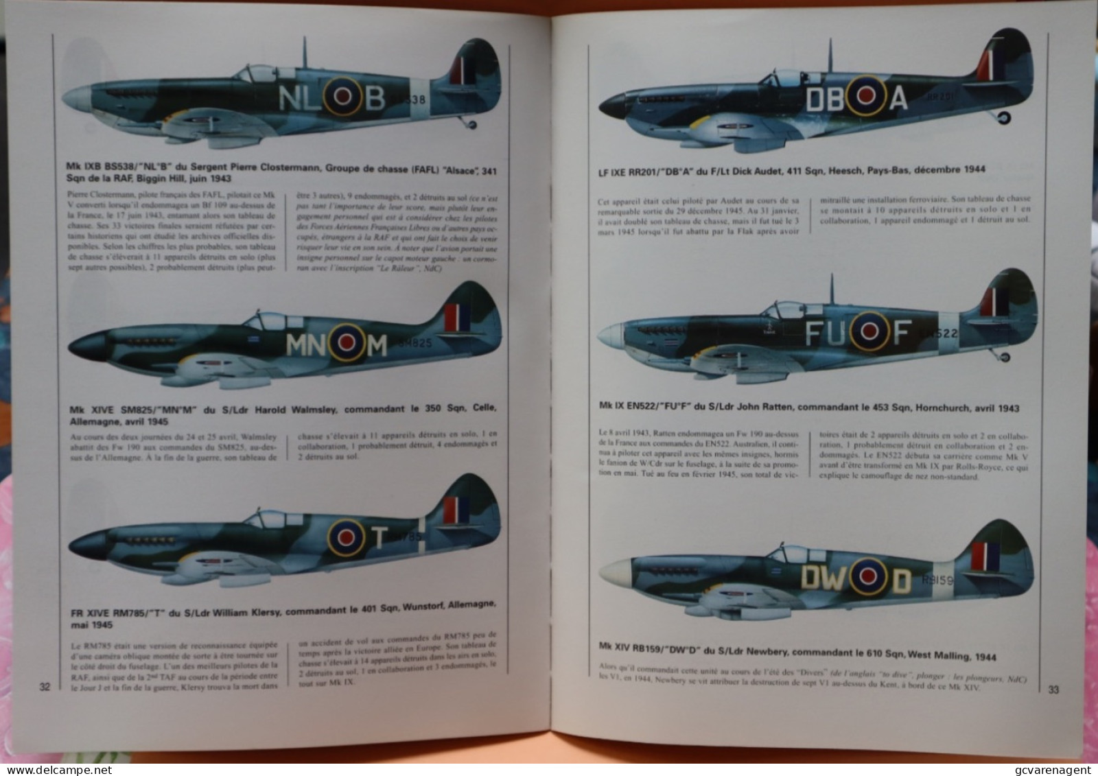 LES COMBATS DU CIEL - LES  DERNIERS MODELES DE SPITFIRE 1942 - 45  - BELLE ETAT - 64 PAGES - Avión