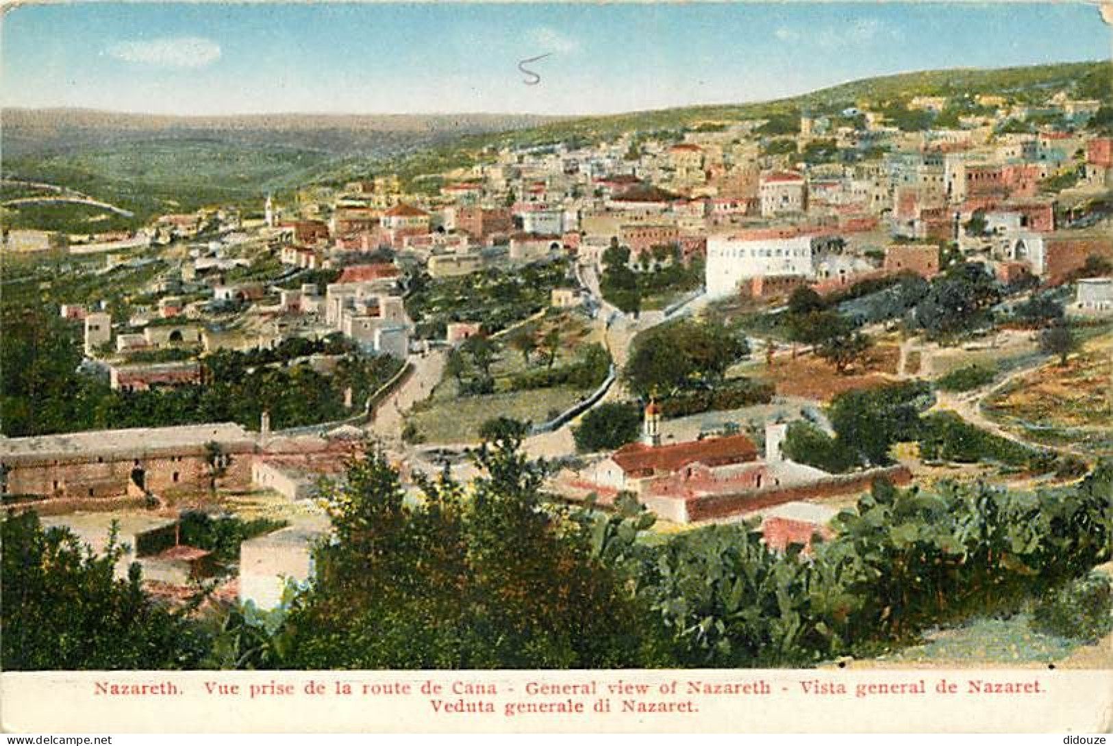 Israel - Nazareth - Vue Prise De La Route De Cana - Colorisée - Correspondance - Voyagée En 1926 - CPA - Voir Scans Rect - Israel