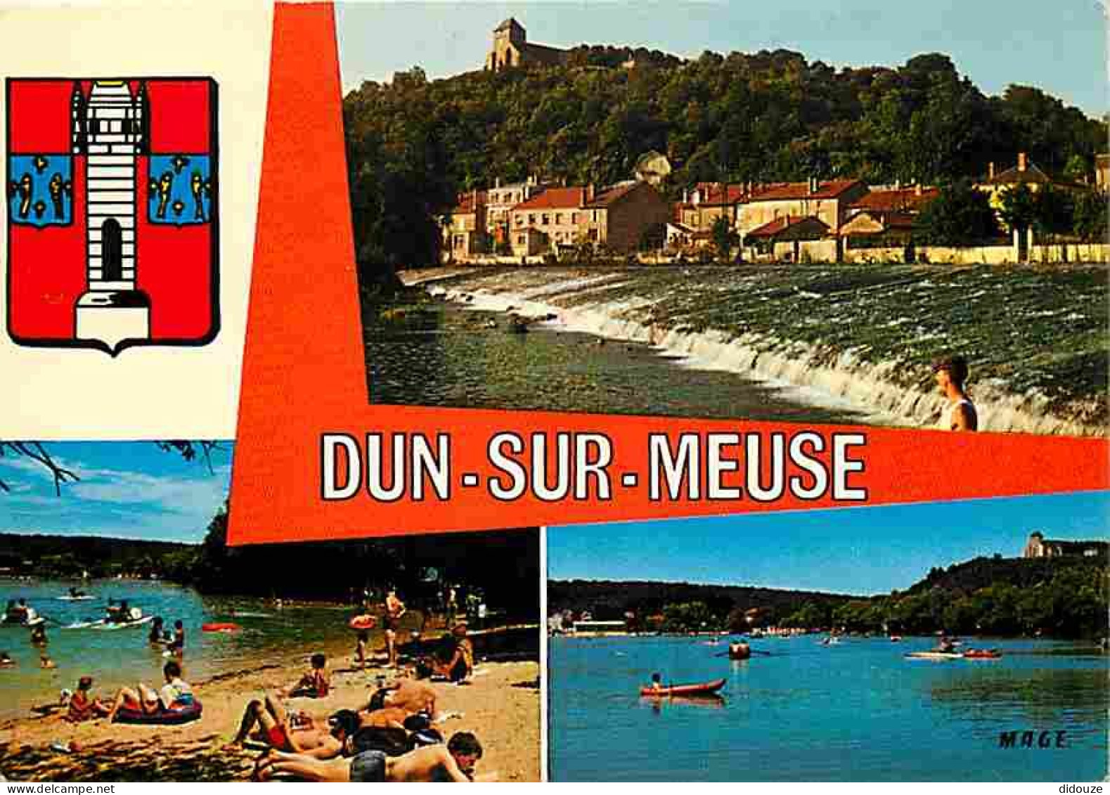 55 - Dun Sur Meuse - Le Lac Vert - Multivues - Plages - Blasons - Flamme Postale - CPM - Voir Scans Recto-Verso - Dun Sur Meuse