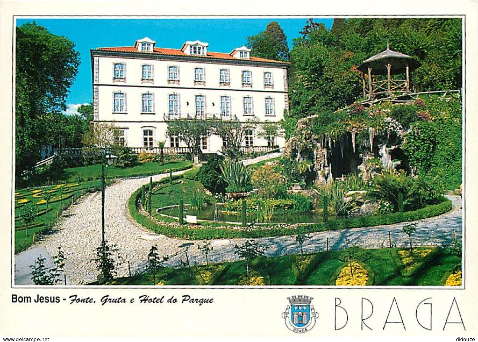 Portugal - Braga - Bom Jesus - Fonte, Gruta E Hotel Do Parque - Jardins - CPM - Carte Neuve - Voir Scans Recto-Verso - Braga