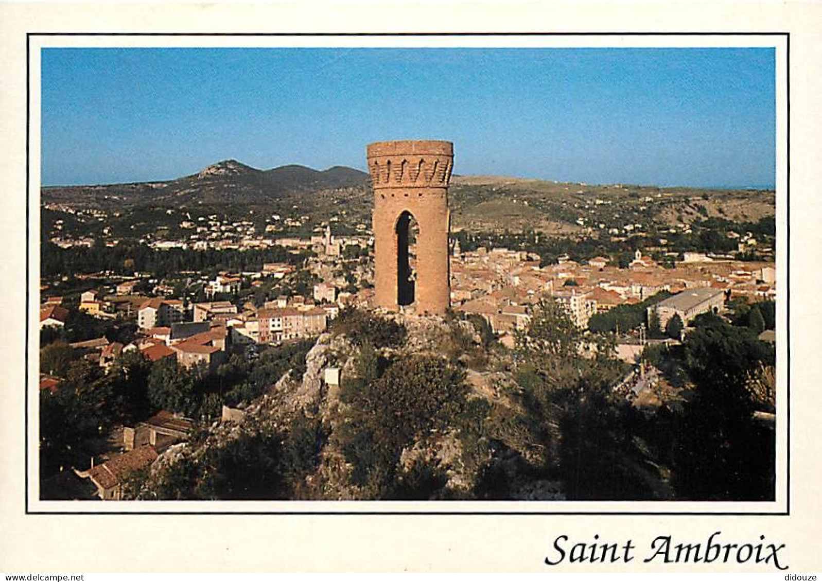 30 - Saint Ambroix - La Tour Gisquet Dominant La Ville - Flamme Postale De Saint Ambroix - CPM - Voir Scans Recto-Verso - Saint-Ambroix