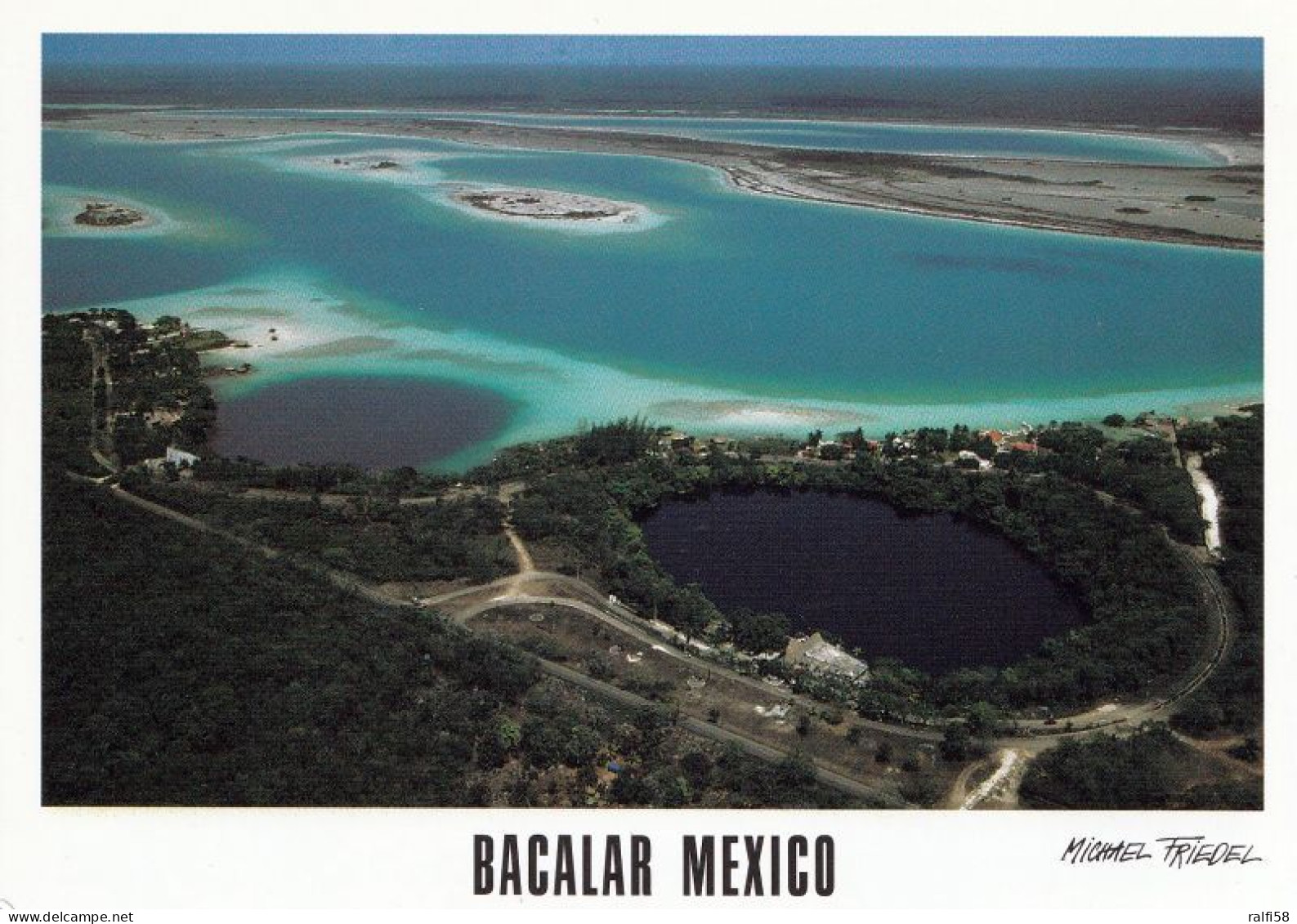 1 AK Mexiko * Blick Auf Die Lagune Von Bacalar -  Im Bundesstaat Quintana Roo - Luftbildaufnahme * - Mexiko