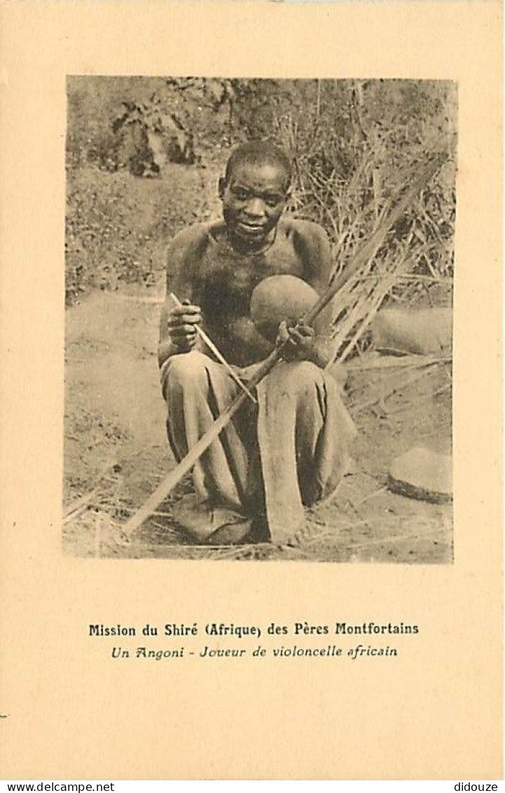 Pays - Malawi - Mission Du Shiré (Afrique) Des Pères Nontfortains - Un Angoni - Joueur De Violoncelle Africain - Animée  - Malawi