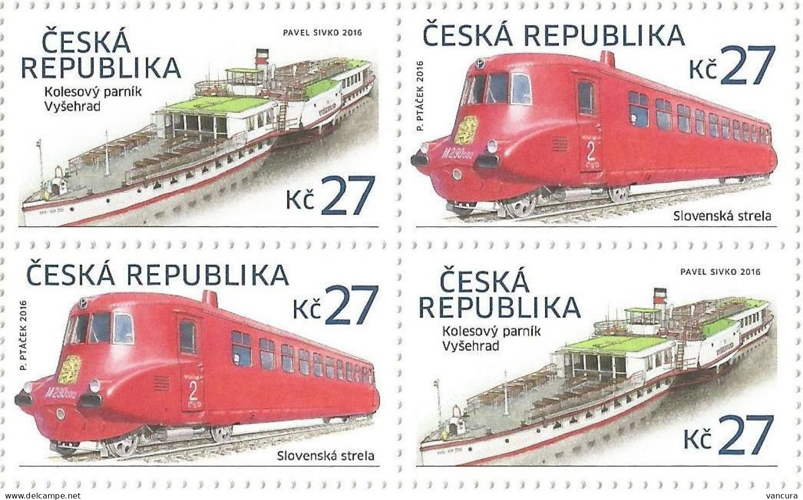 ** 876 - 877 Czech Republic Slovenska Strela Motor Coach 2016 - Unused Stamps