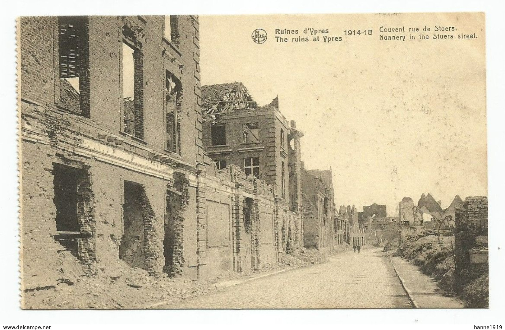 Ieper Couvent Rue De Stuers Nunnery Ruines Weltkrieg 1914 War Guerre Ypres Htje - Ieper