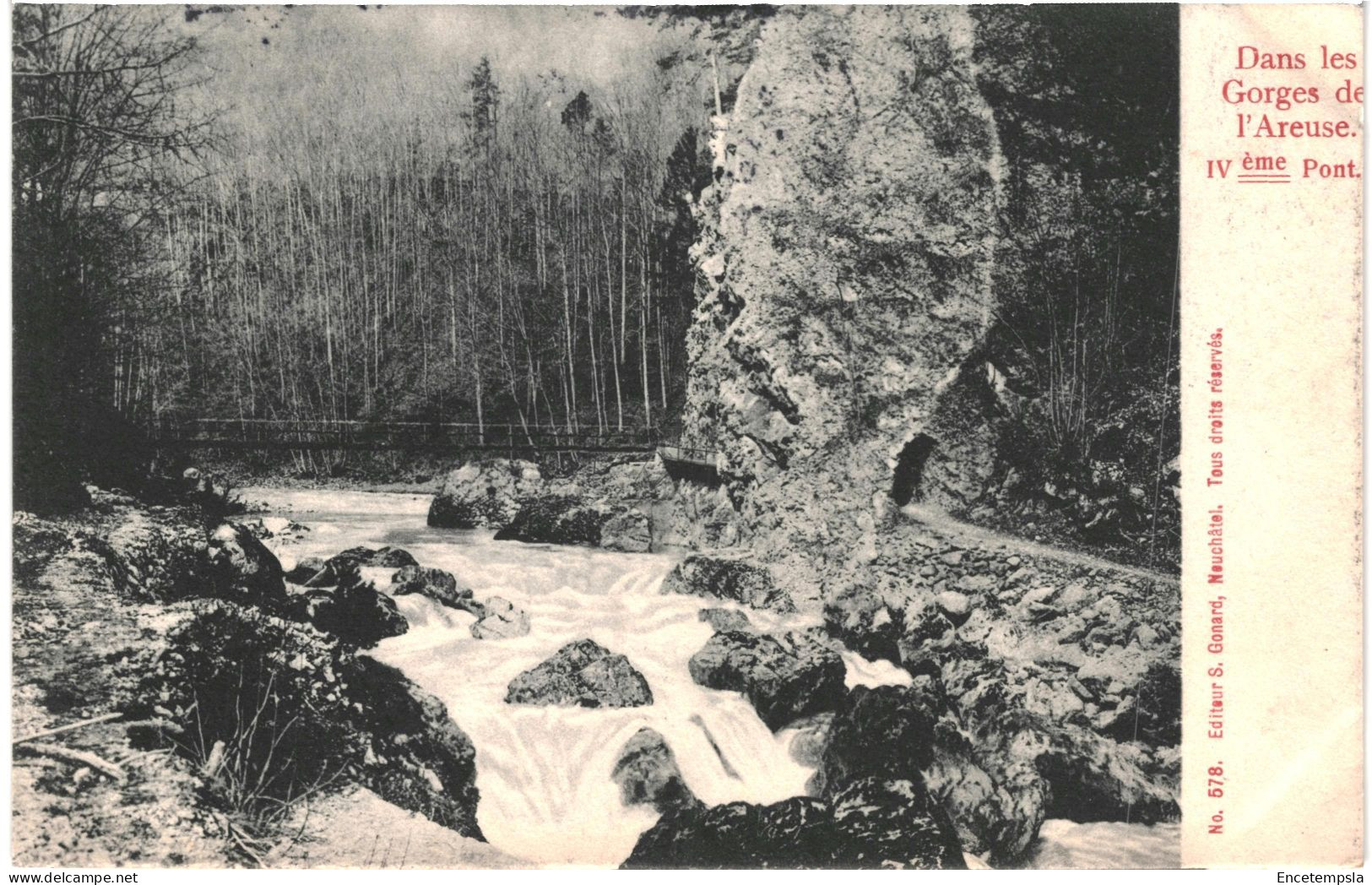 CPA Carte Postale Suisse Boudry IVme Pont  Gorges De L'Areuse 1904 VM79020 - Boudry