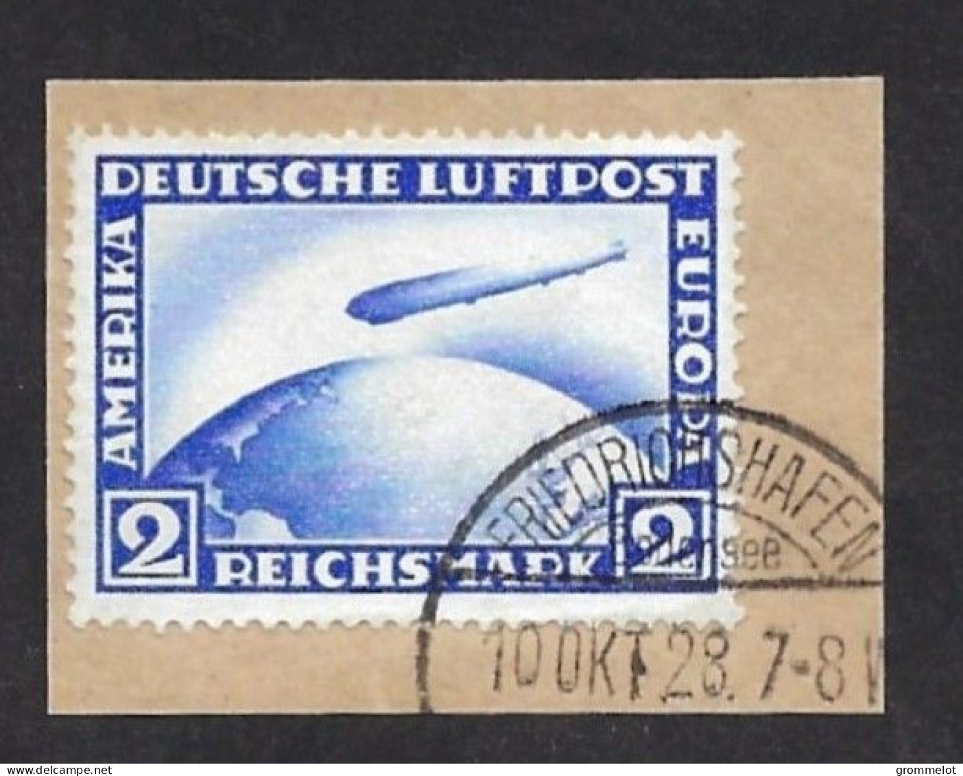 ALLEMAGNE: Poste Aérienne Yv 36 Outremer ,1928, Oblitéré, Très Beau - Airmail & Zeppelin