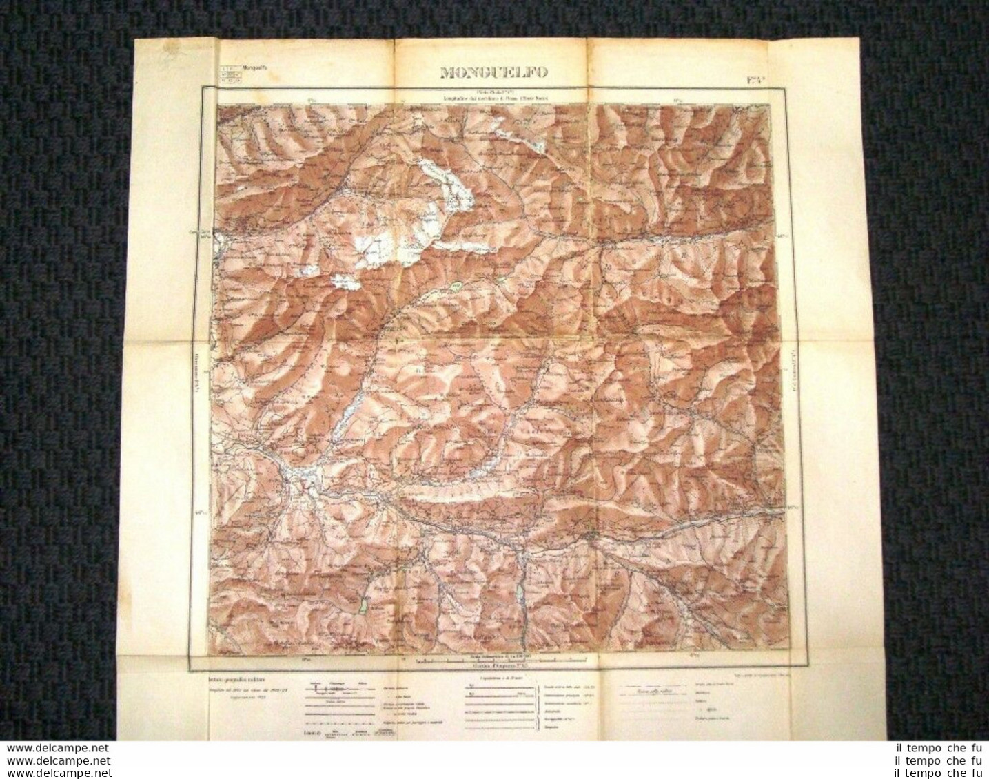 Grande Carta Topografica Monguelfo-Tesido Welsberg-Taisten Dettagliatissima IGM - Carte Geographique