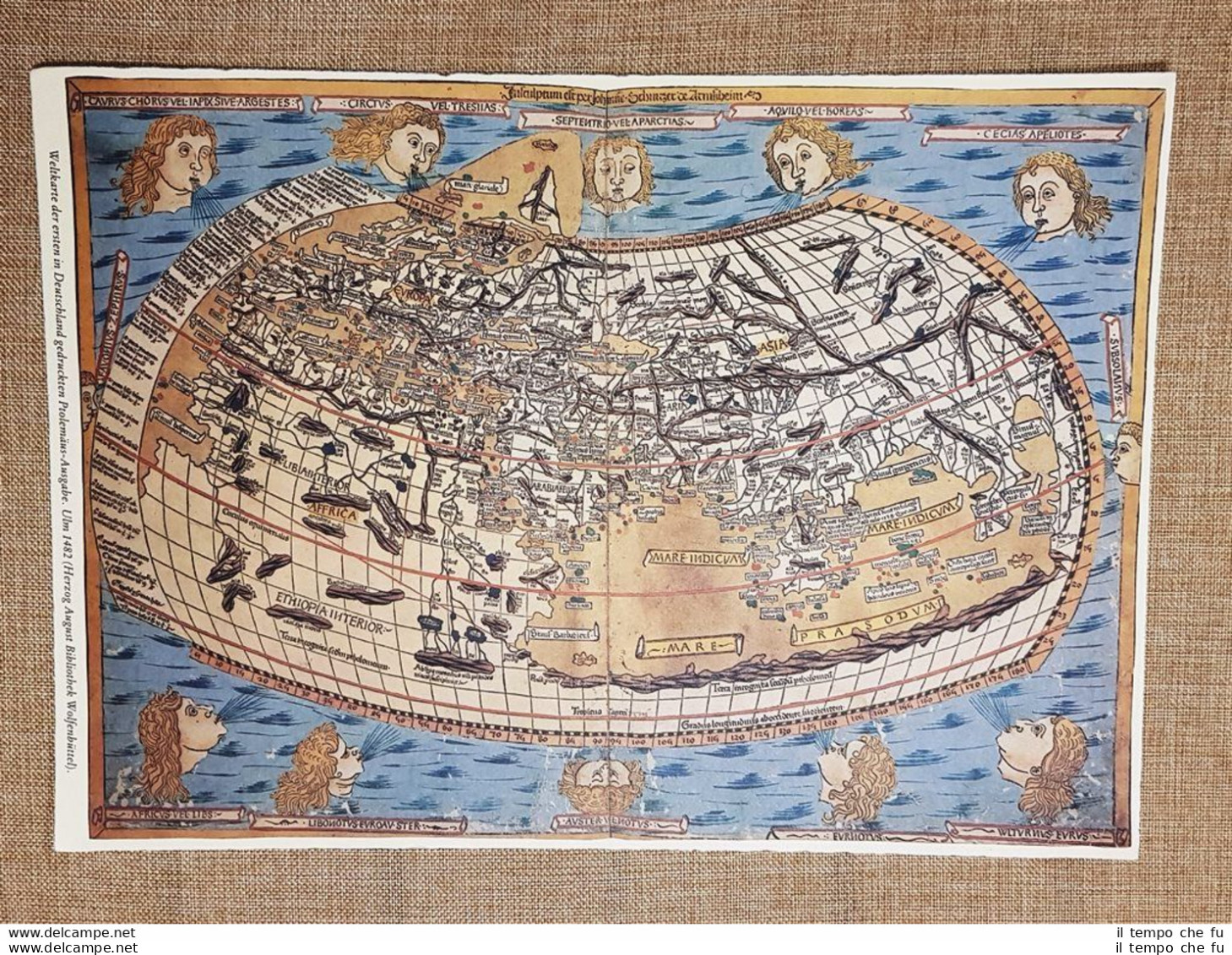 La Mappa Del Mondo O Planisfero (2) Anno 1595 Mercatore O Mercator Ristampa - Carte Geographique