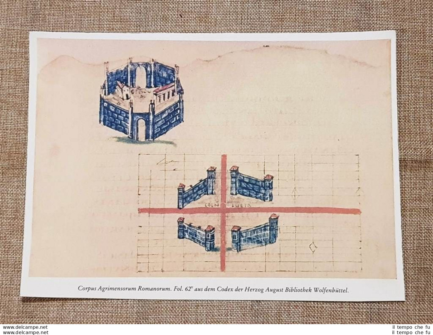 Corpo Di Geometri Romani Fol. 62 Dem Codex Herzog August Bibliothel Wolfenbuttel - Carte Geographique