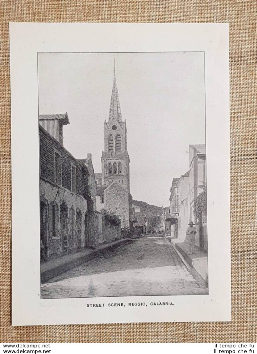 Nel 1909 Reggio Calabria Una Strada E Pompei Sud-Italia - Non Classificati