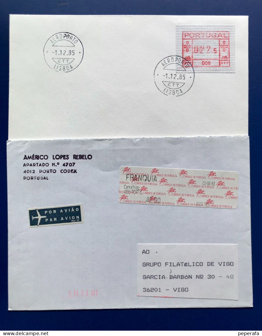 PORTUGAL, FRANQUICIA A ESPANA, ATM FDC - Gebruikt