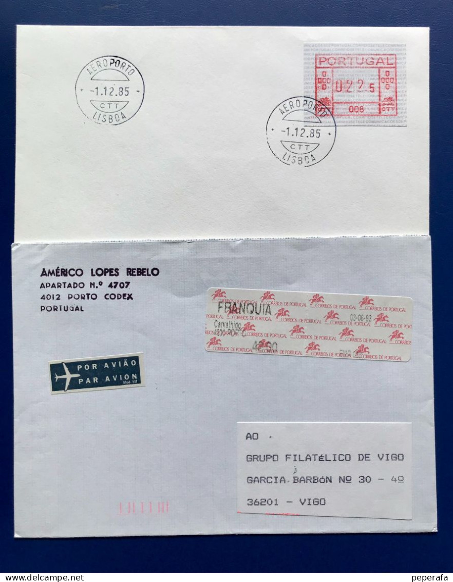 PORTUGAL, FRANQUICIA A ESPANA, ATM FDC - Used Stamps