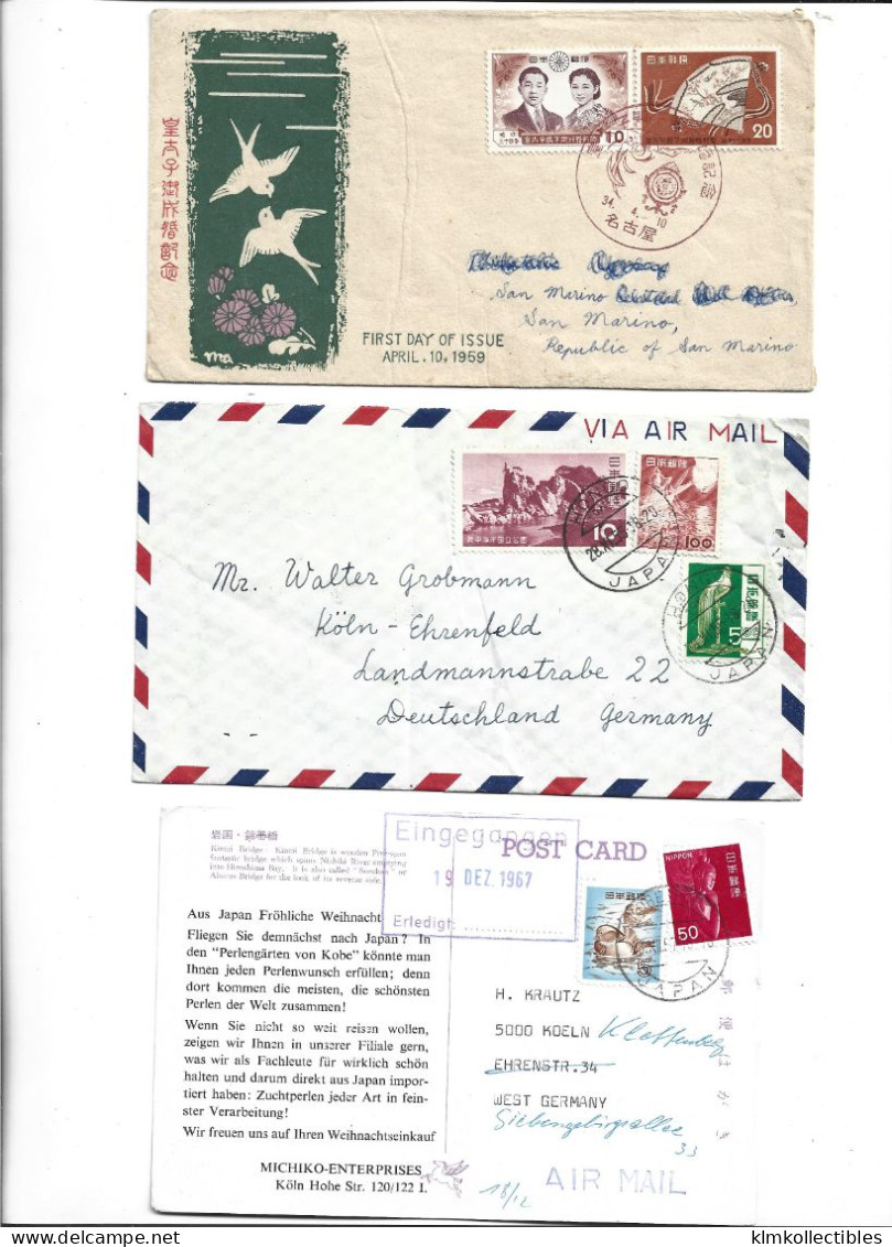 JAPAN JAPON - POSTAL HISTORY LOT - Autres & Non Classés