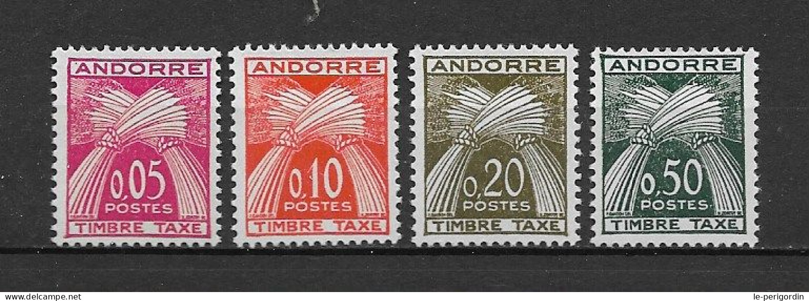 Andorre Fr Taxe Nos 42/45 , Neufs , ** , Sans Charniere , Ttb . - Ongebruikt