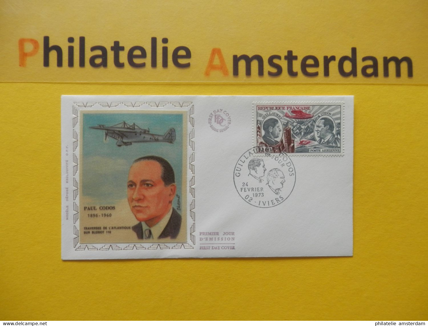 France 1973, FDC CODOS / AVIONS AIRPLANES VLIEGTUIGEN: Mi 1823, Y&T PA 48, (I) - 1970-1979