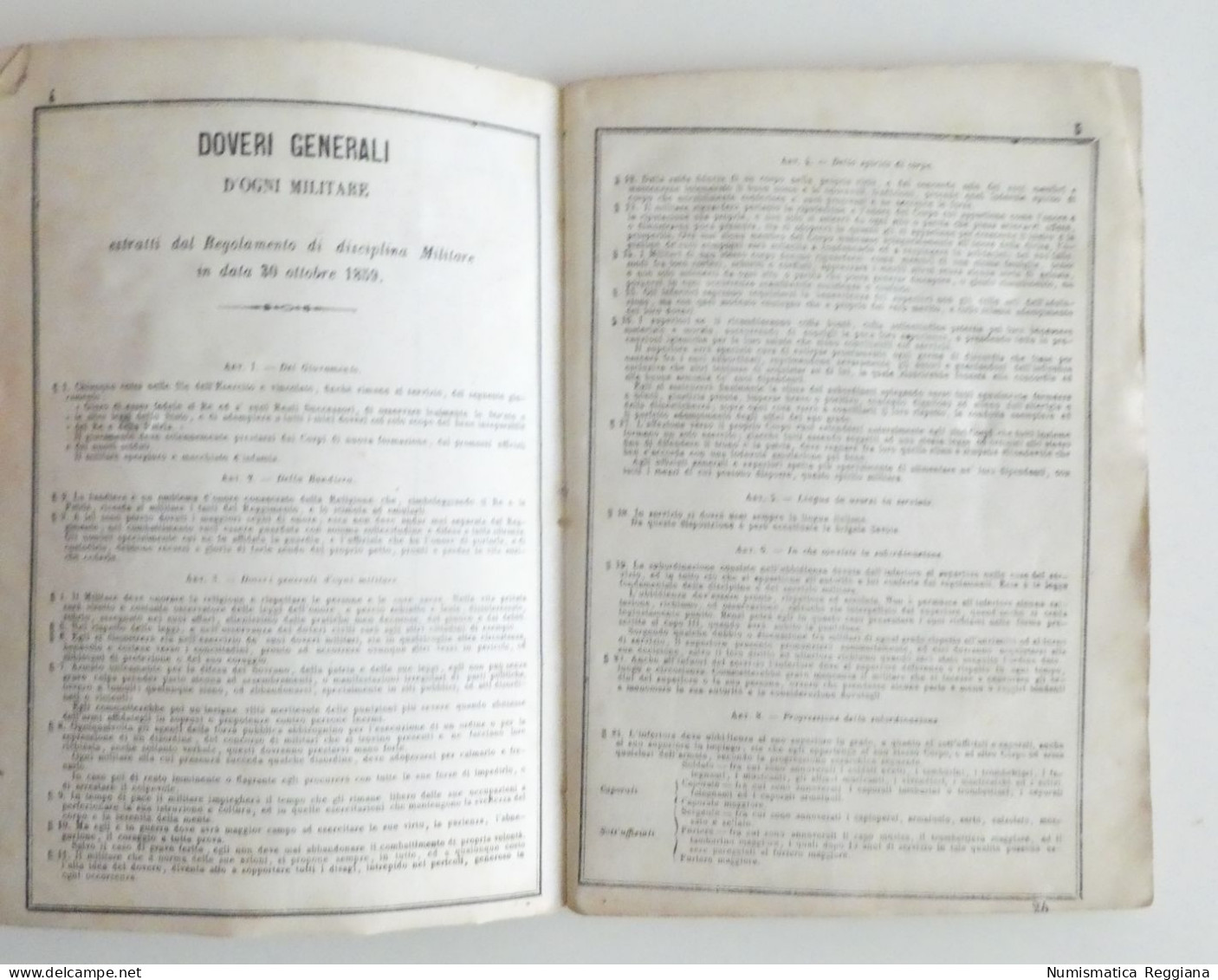 Scuola Militare Modena - Battaglione Allievi Libretto Di Deconto 1860 - Documents