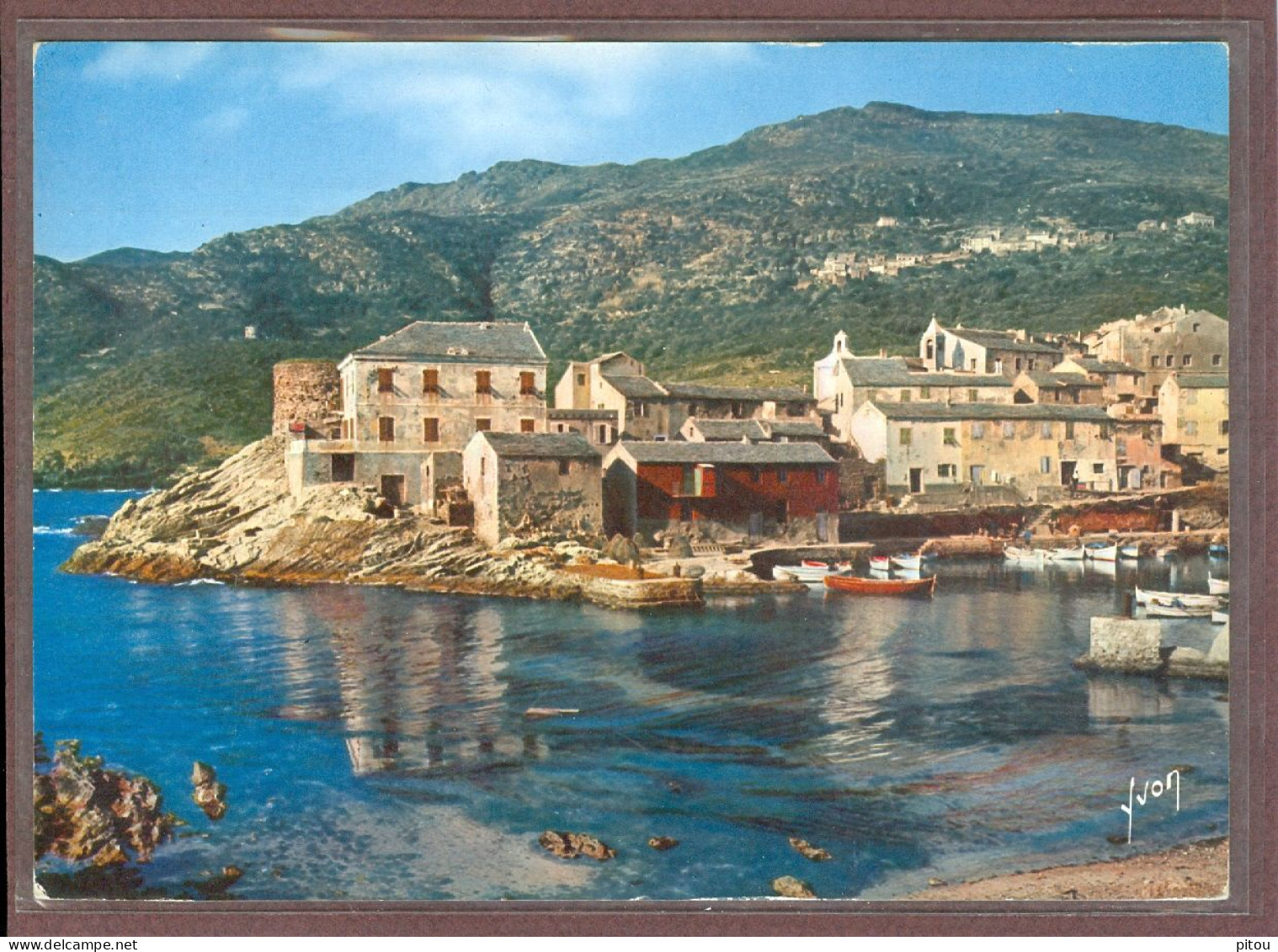 MARINE DE CENTURI (20) - LA CORSE OASIS DE BEAUTE - PETIT PORT AUX EAUX LIMPIDES - AUTOGRAPHE DE GUY LUX - 2 SCANS - Televisión E Internet