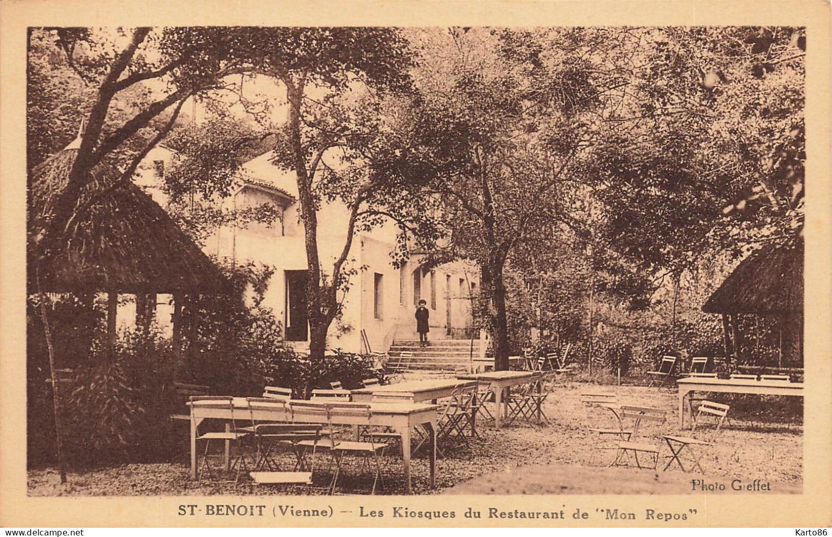 St Benoit * 3 CPA * Restaurant De " Mon Repos " * Les Kiosques , Les Tonnelles Et Les Bords Du Clain - Saint Benoit
