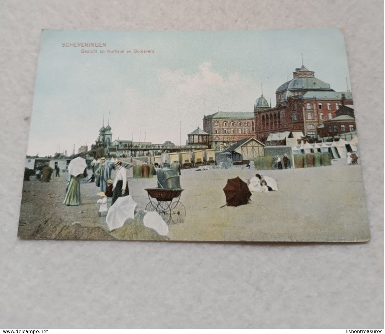 ANTIQUE POSTCARD NETHERLANDS SCHEVENINGEN - GEZICHT OP KURHAUS EN BOULEVARD  UNUSED - Scheveningen