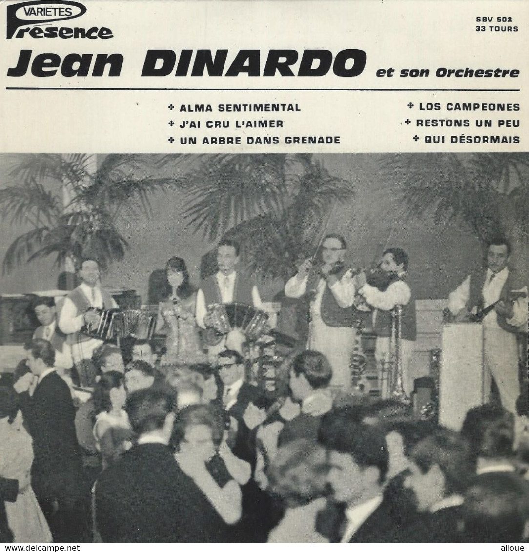 JEAN DINARDO ET SON ORCHESTRE - FR EP - ALMA SENTIMENTAL + 5 - Musiche Del Mondo