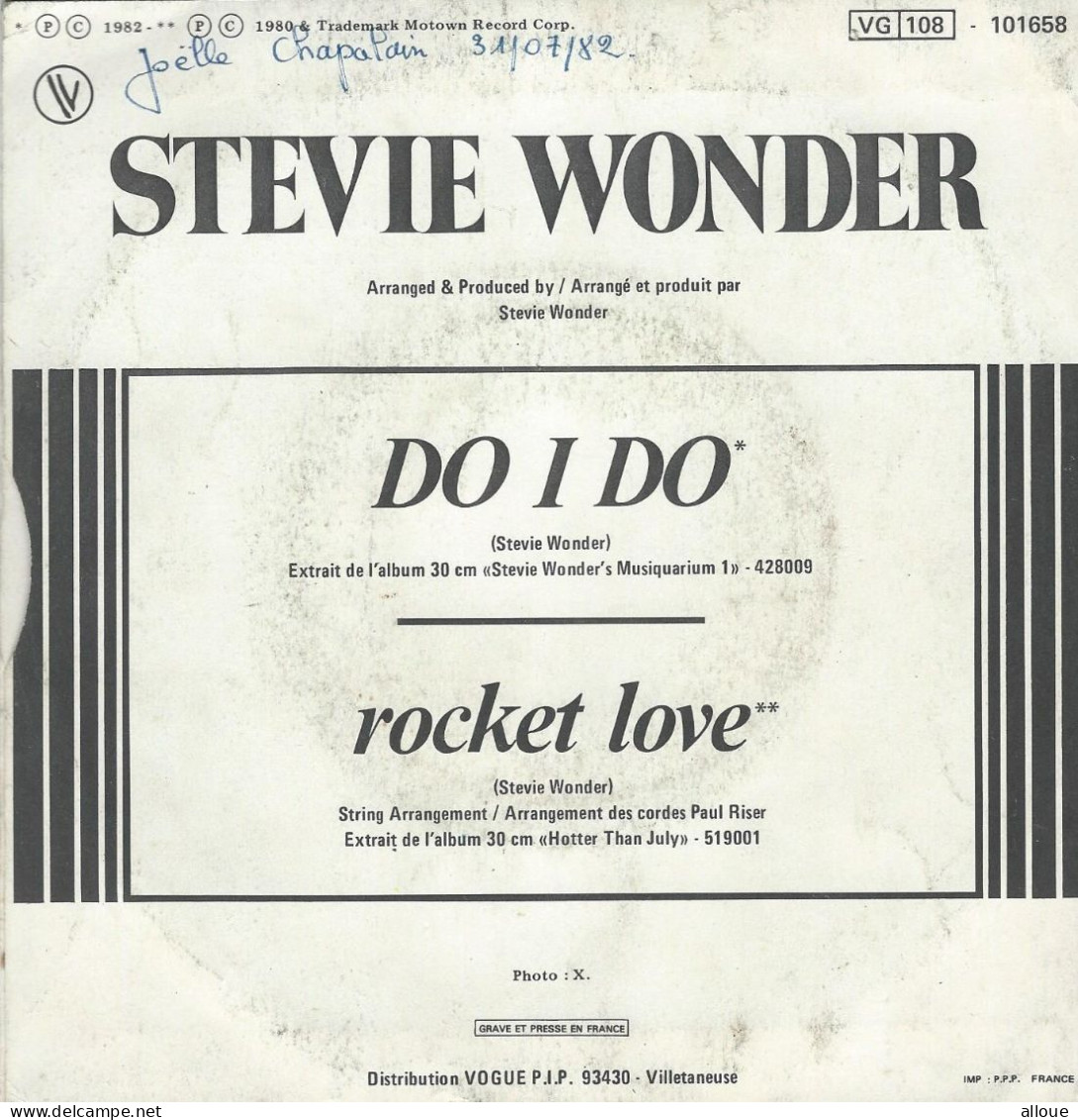 STEVIE WONDER - FR SG - DO I DO + 1 - Soul - R&B