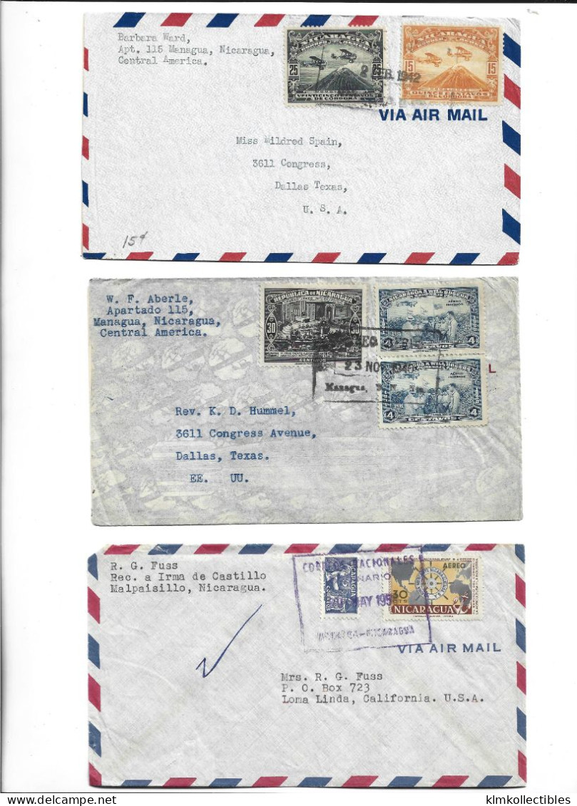 NICARAGUA - POSTAL HISTORY LOT 6 COVERS - AIRMAIL - Nicaragua