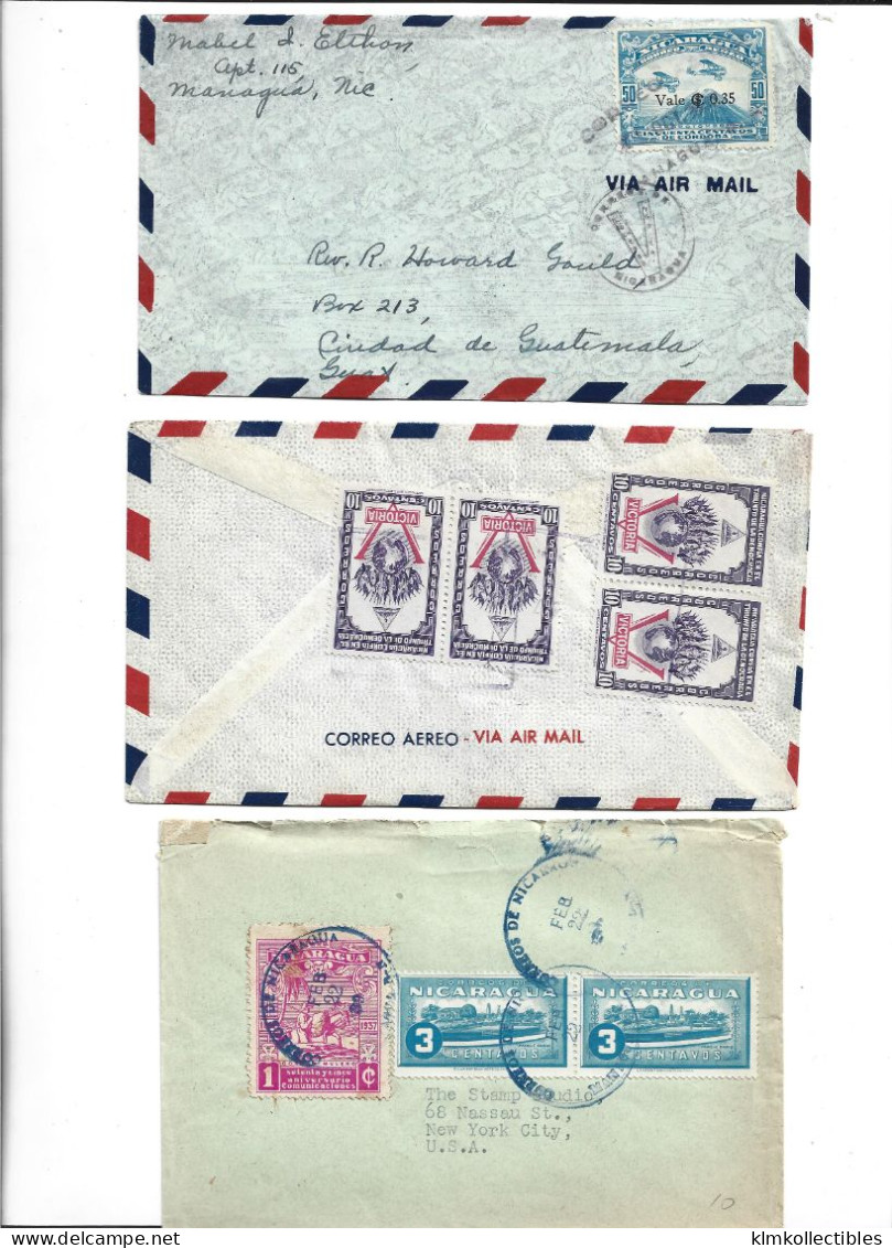 NICARAGUA - POSTAL HISTORY LOT 5 COVERS - AIRMAIL - Nicaragua