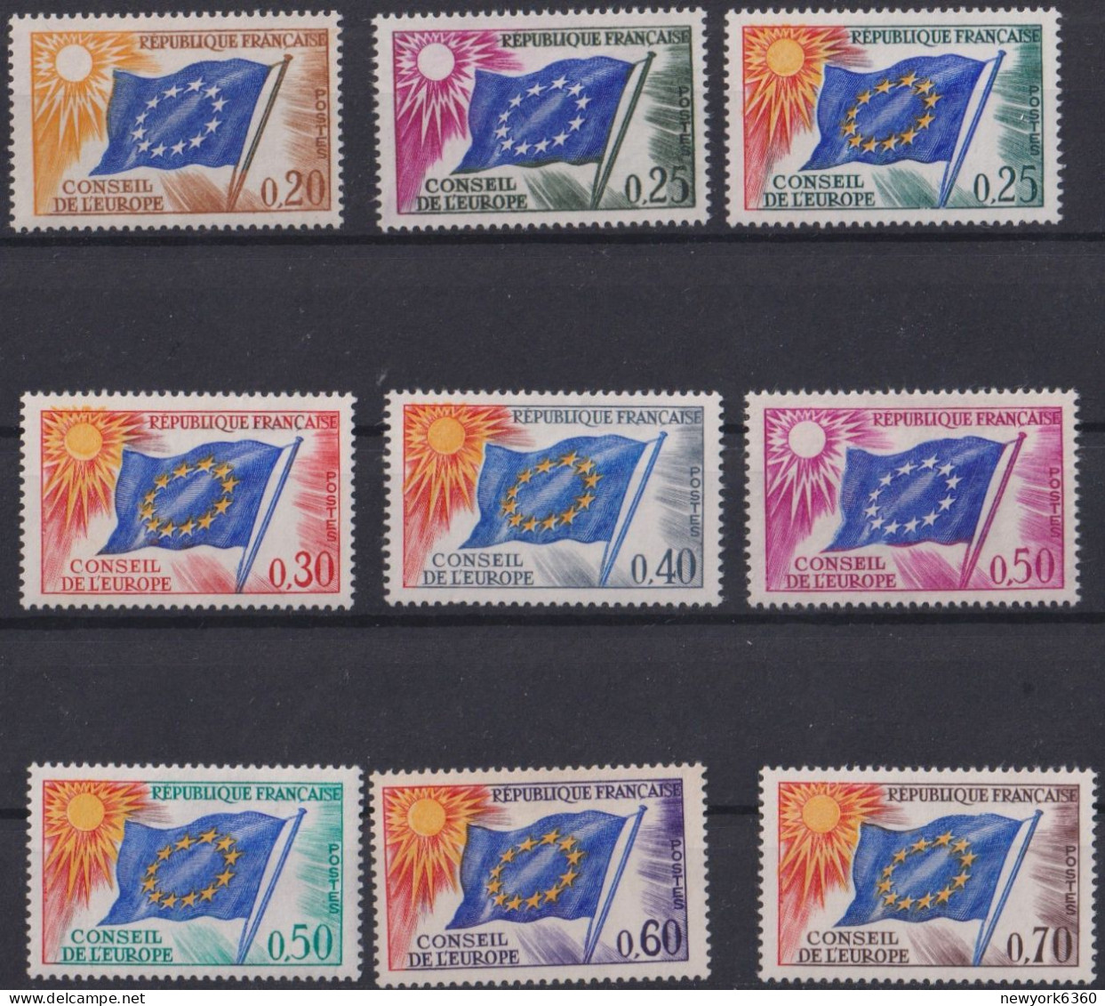 1963 FRANCE  N** 27 A 35 MNH - Mint/Hinged