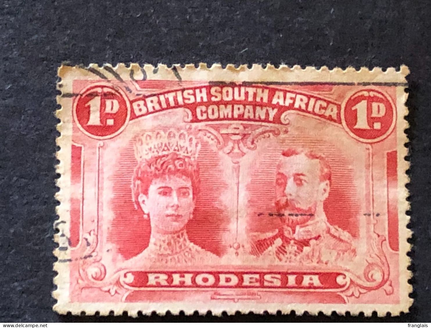BRITISH SOUTH AFRICA COMPANY RHODESIA SG 125 1d Rose Red FU - Southern Rhodesia (...-1964)