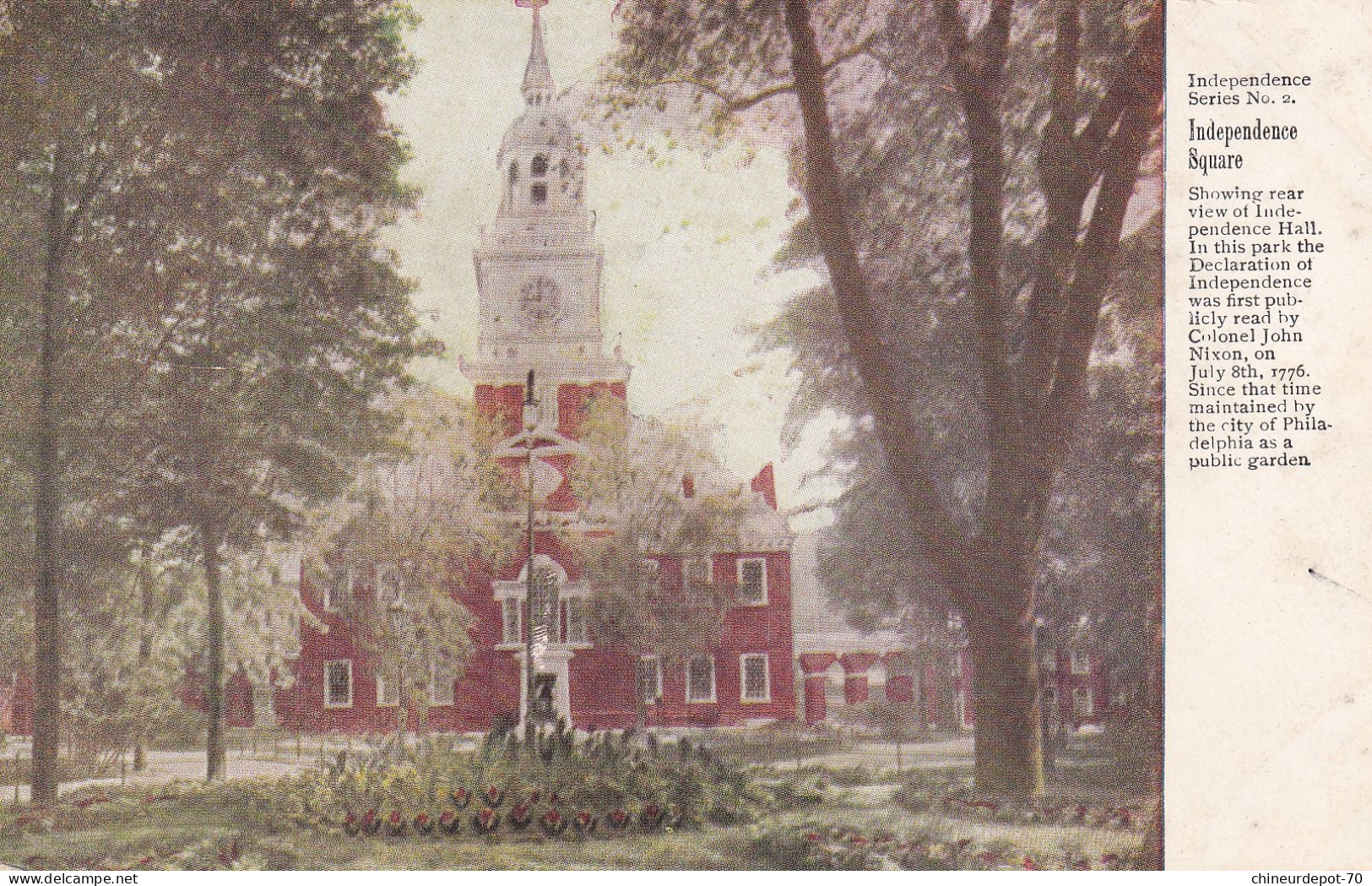 Independence  Series No 2  Independence Square Showing Rear  View Of Inde Pendence Hall  In This Park The  Declara - Philadelphia