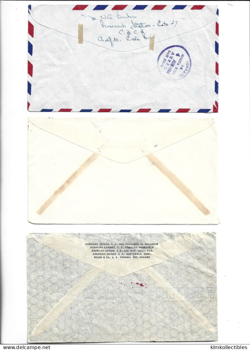 COSTA RICA - POSTAL HISTORY LOT 6 COVERS - AIRMAIL CENSORED - Costa Rica