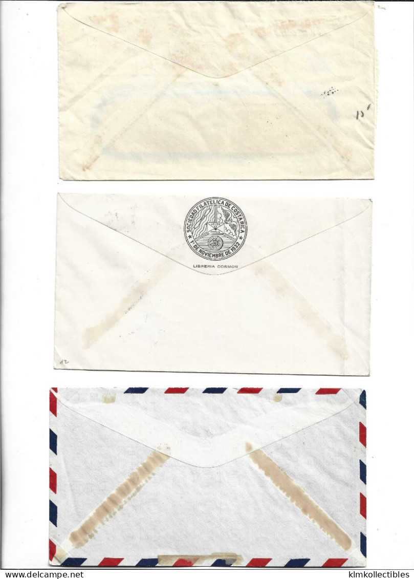 COSTA RICA - POSTAL HISTORY LOT 5 COVERS - AIRMAIL CENSORED - Costa Rica