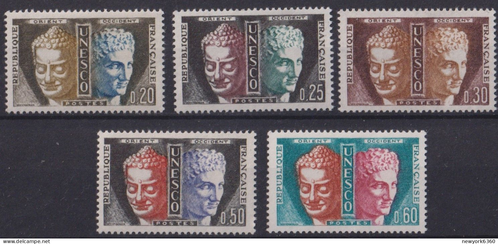 1960 FRANCE  N** 22 A 26 MNH - Nuevos