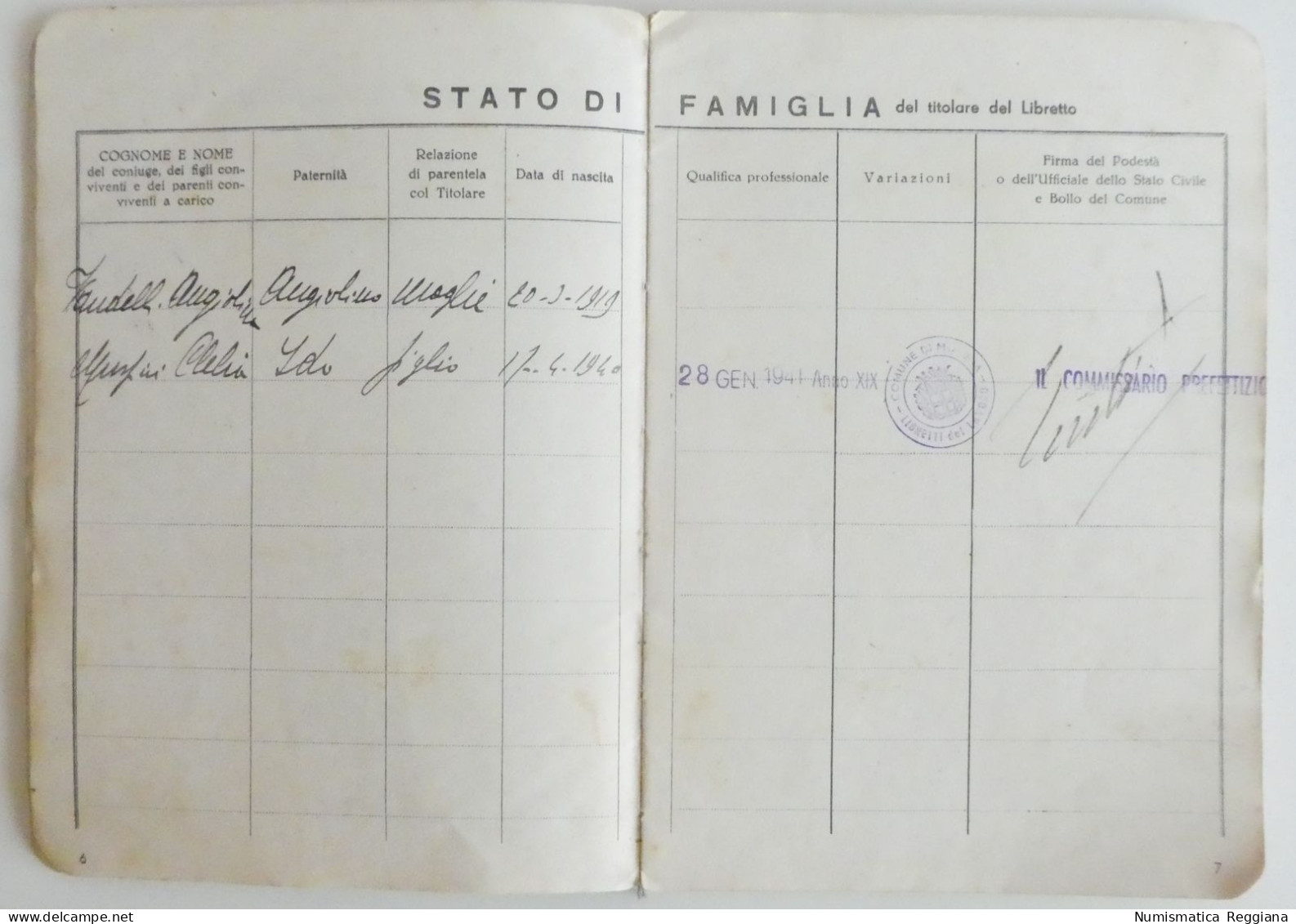 Libretto Di Lavoro - Ministero Delle Corporazioni - Modena 1940-1941 - Documents