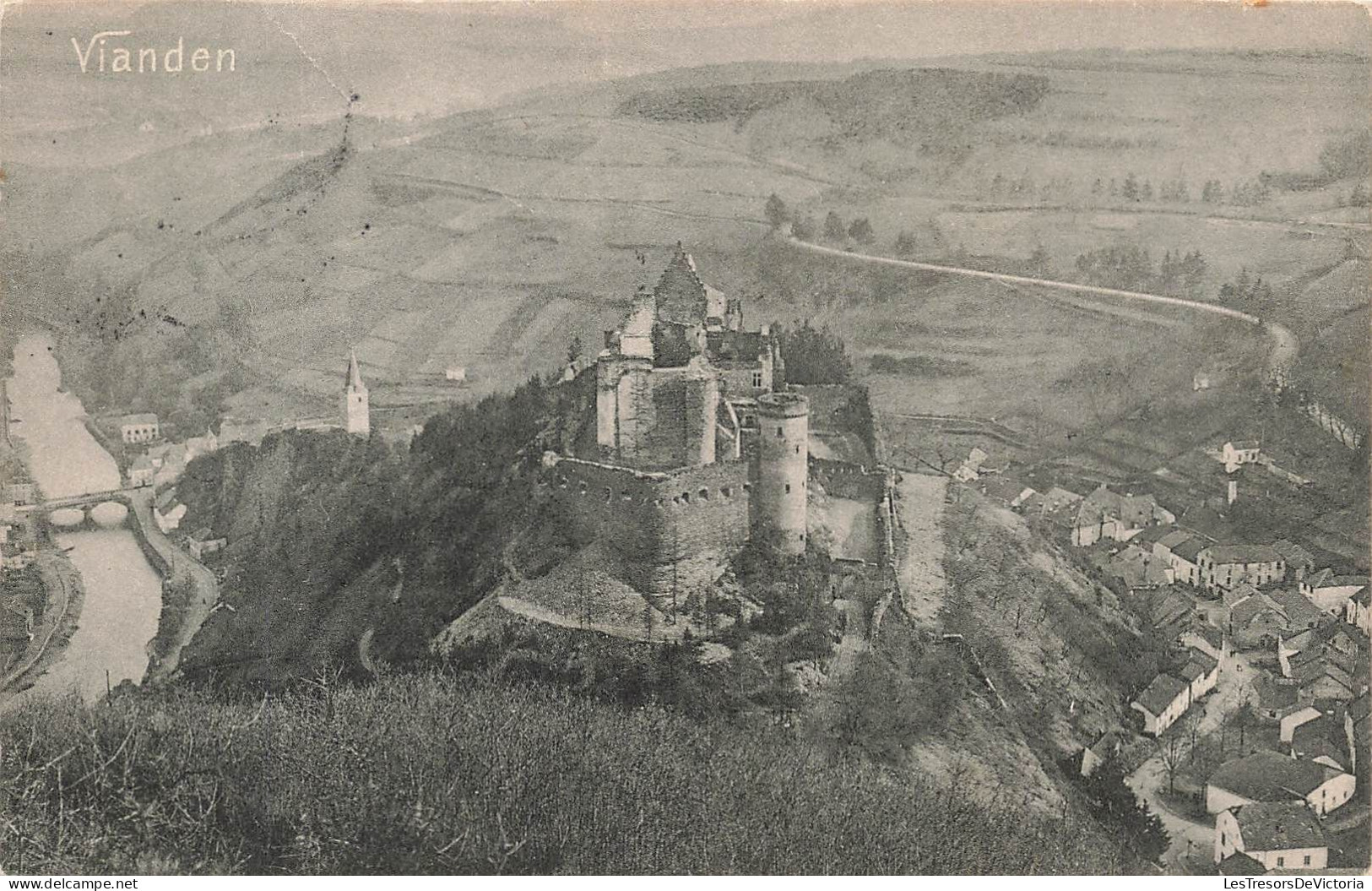 LUXEMBOURG - Vianden - Le Château - Vue Générale - Carte Postale Ancienne - Vianden