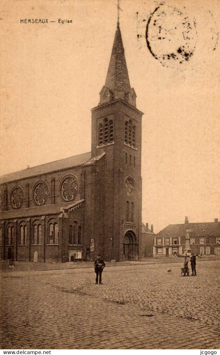 BELGIQUE    HERSEAUX  Eglise - Moeskroen