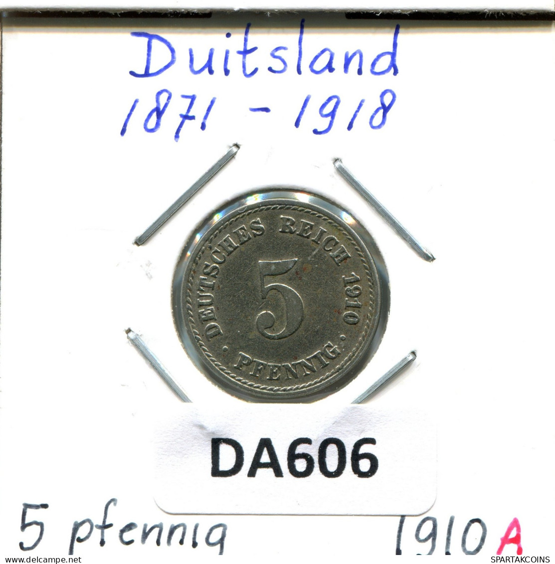 5 PFENNIG 1910 A ALEMANIA Moneda GERMANY #DA606.2.E.A - 5 Pfennig