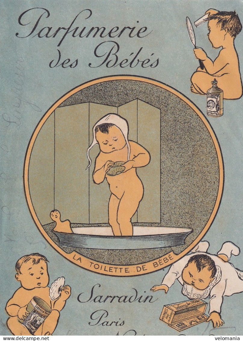 S15941 Carte Publicité Parfumerie Des Bébés - Sarradin Paris Nantes - Nantes