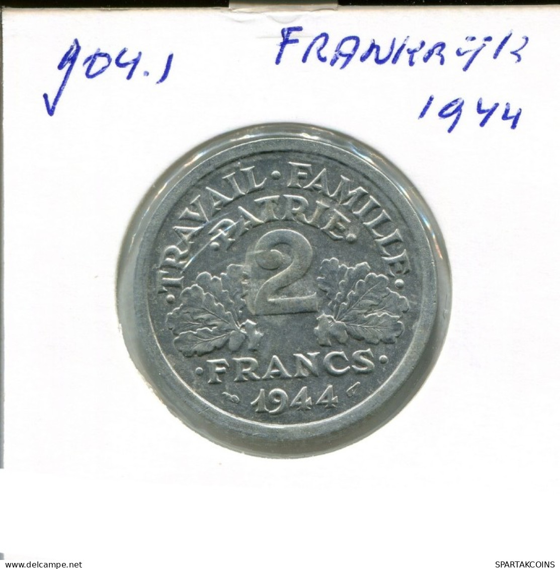 2 FRANCS 1944 FRANCE French Coin #AN349.U.A - 2 Francs