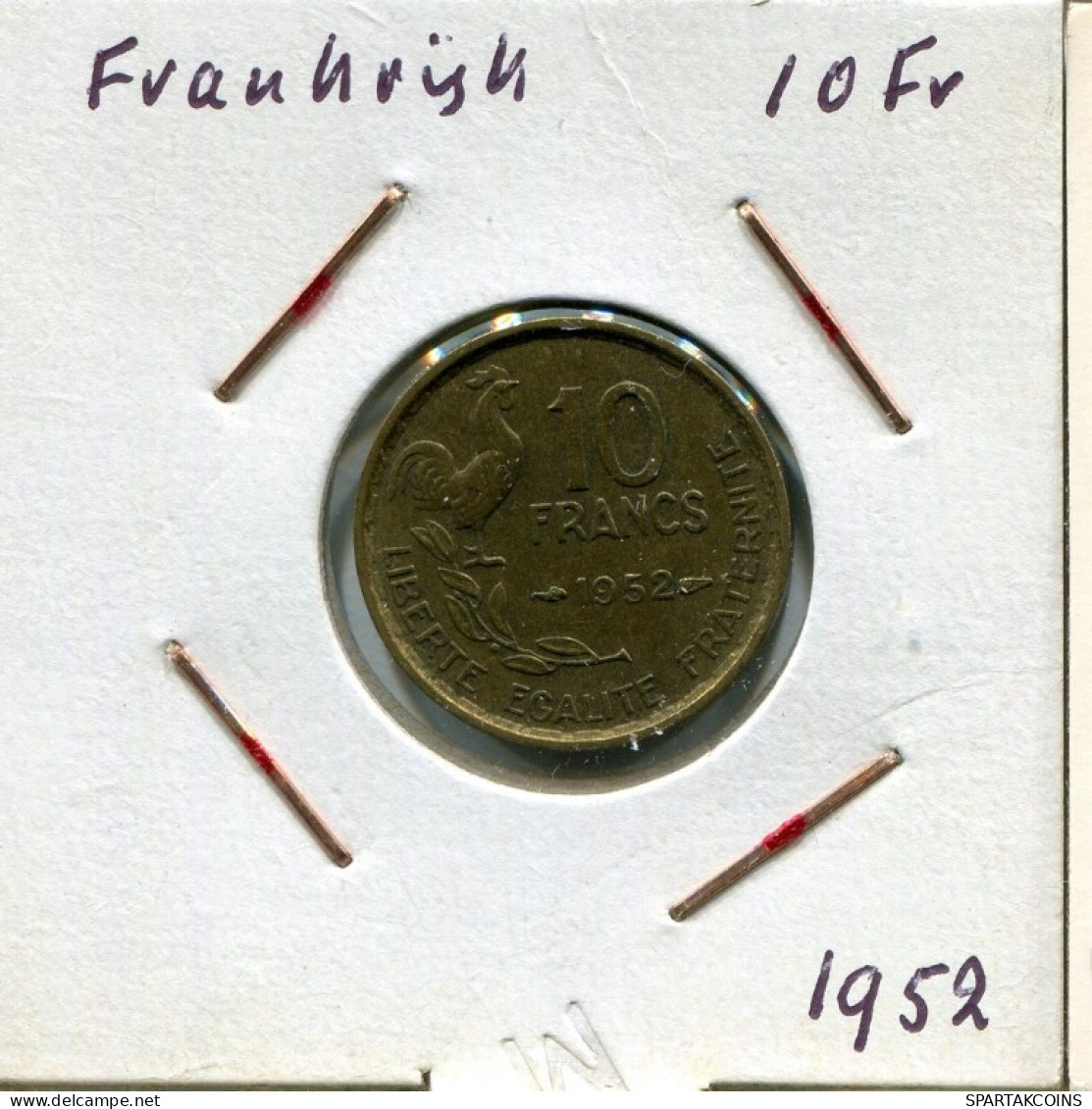10 FRANCS 1952 FRANCE Pièce Française #AM654.F.A - 10 Francs