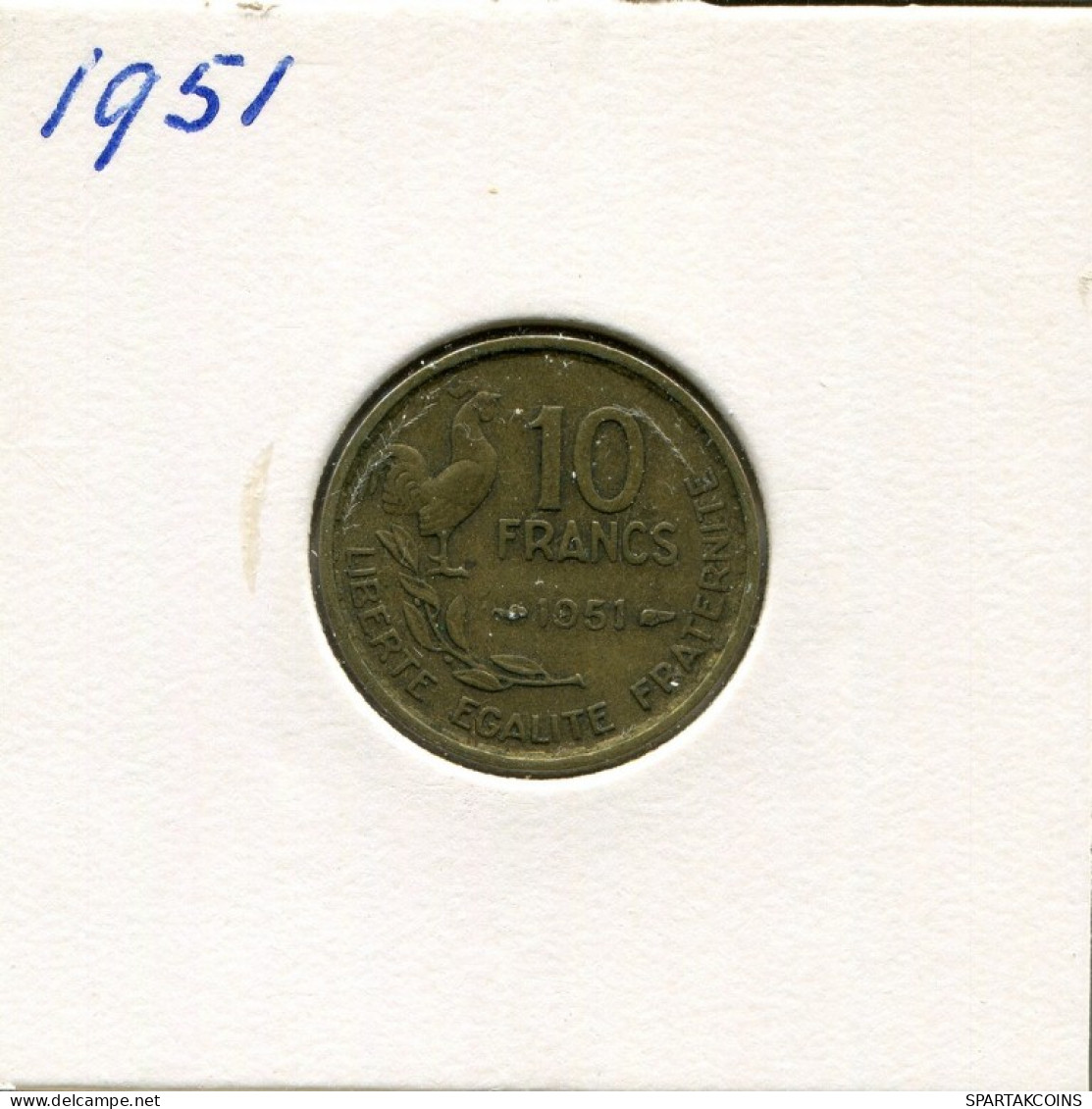 10 FRANCS 1951 FRANCE Coin French Coin #AK858.U.A - 10 Francs