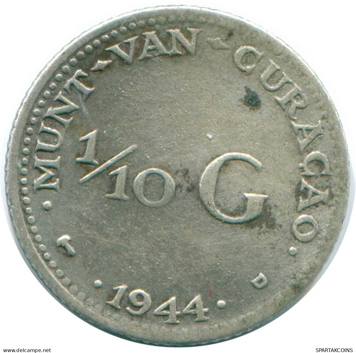 1/10 GULDEN 1944 CURACAO NEERLANDÉS NETHERLANDS PLATA #NL11742.3.E.A - Curacao